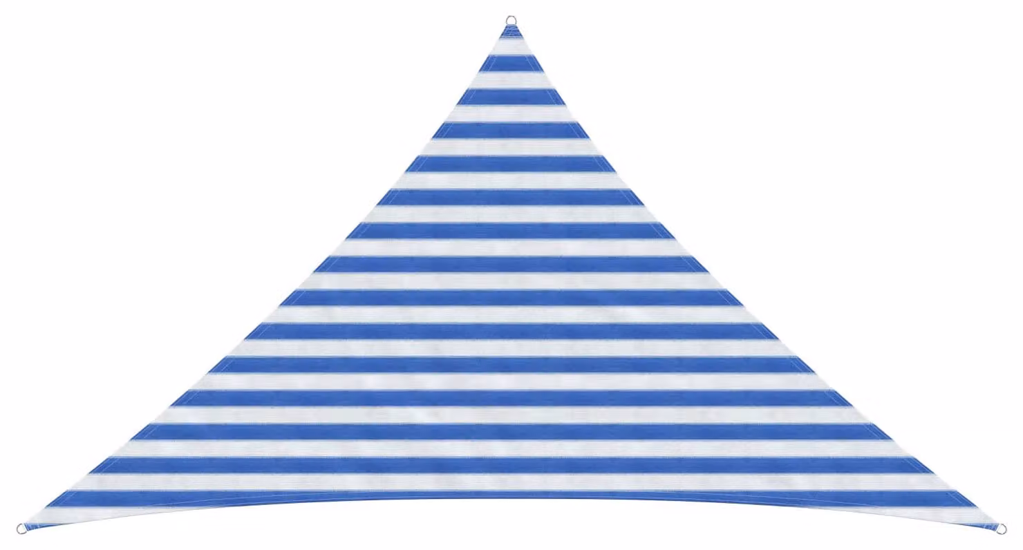 Telo Ombra Blu e Bianco 2,5 x 2,5 x 3,5 m HDPE