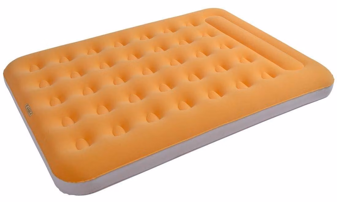 Materassino gonfiabile letto da campeggio - 2 persone - 190 x 135 x 22 cm - Arancione