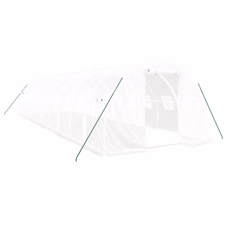 Serra con Telaio in Acciaio Bianco 30 m² 10x3x2 m