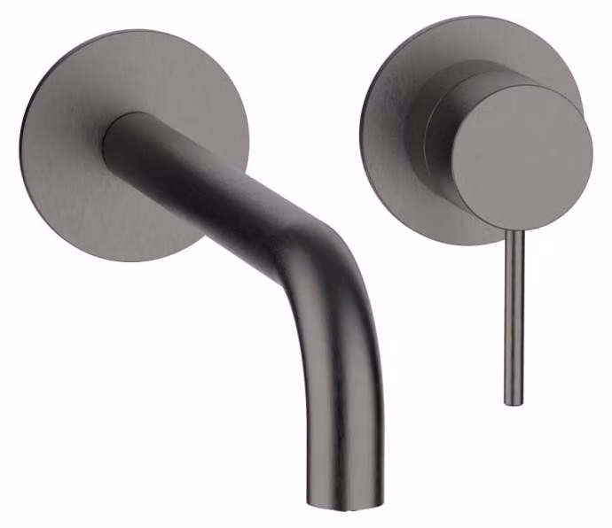Herzbach MODUL7 Miscelatore da lavabo a parete, set di colori 240 mm, Black Steel