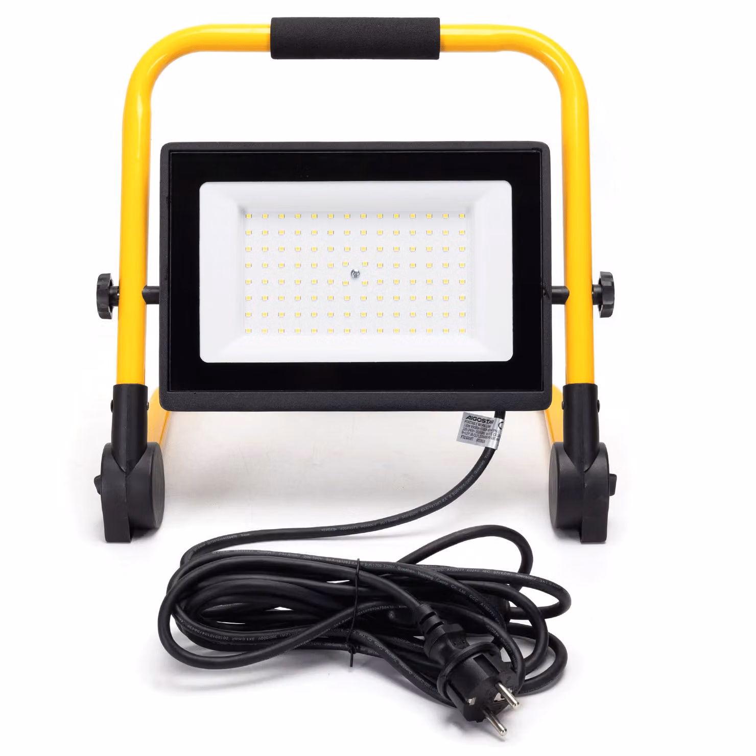 Aigostar LED faretto da cantiere 100W, 9000LM, luce da lavoro a LED con spina, cavo da 4M con interruttore, lampada da cantiere impermeabile IP65, 6500K