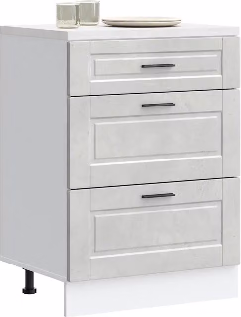 Base da cucina moderna vidaXL in legno MDF grigio opaco L: 81,5 cm, P: 46 cm, H: 60 cm