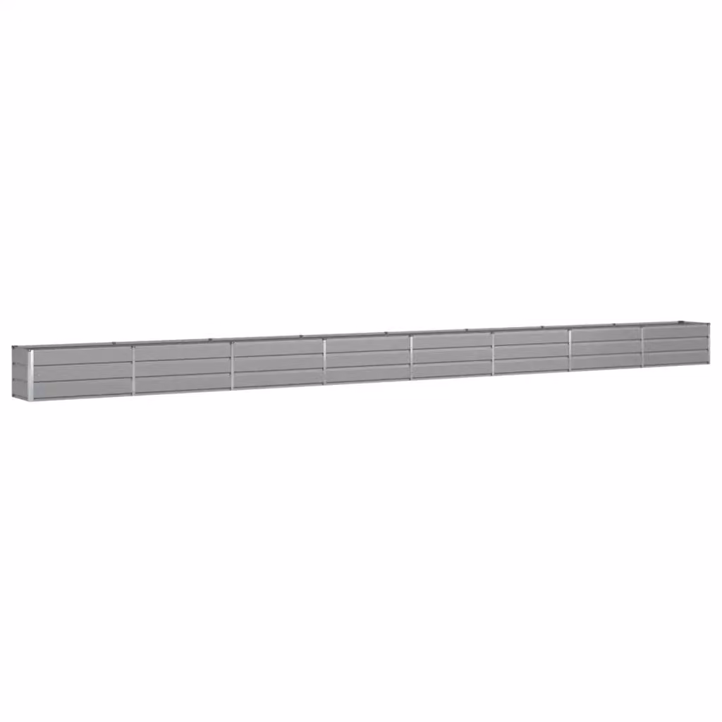 Fioriera vidaXL in acciaio zincato grigio L: 770 cm, P: 50 cm, H: 45 cm – 2