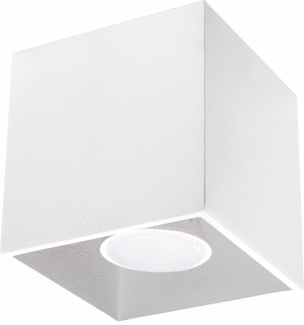 PLAFON DELTA 1 GU10 Bianco Alluminio Plafoniera