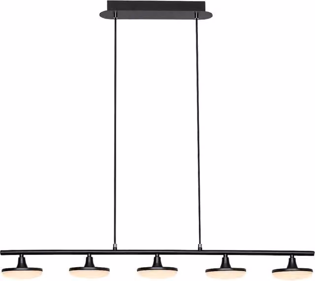 Lampada a sospensione moderna LED Madi Rabalux nera con altezza regolabile