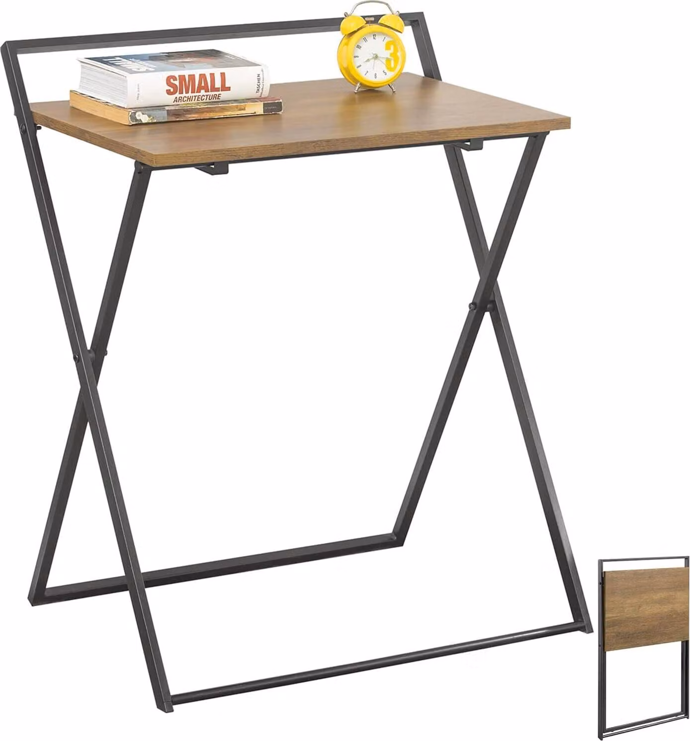 SoBuy Scrivania pieghevole con ingombro ridotto, scrivania per computer e studio portatile per ufficio, soggiorno, camera da letto, senza lunedì