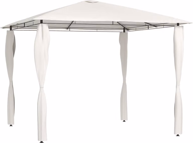 Il Padiglione Living Store con coperture per pali 3x3x2,6 m Crema 160 g/m²