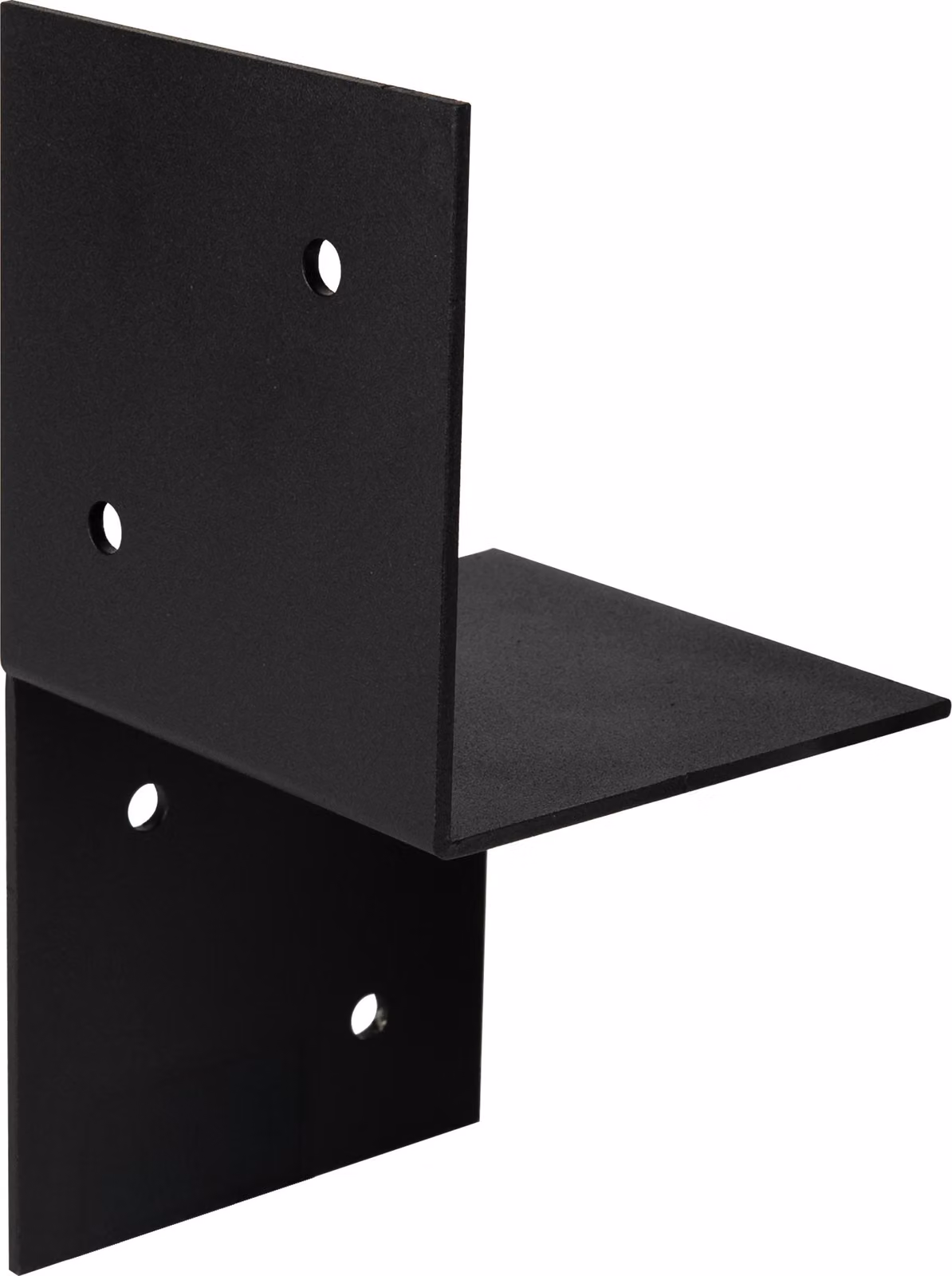 Supporto a parete per pergola rivestito di nero per travi 12 x 12 cm a sinistra - per pezzo