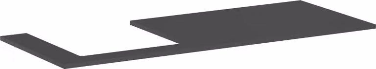 hansgrohe Xilesa E Console avec découpe à gauche pour vasque à encastrer polie, 1375x550x16mm, 54272760, 54272760