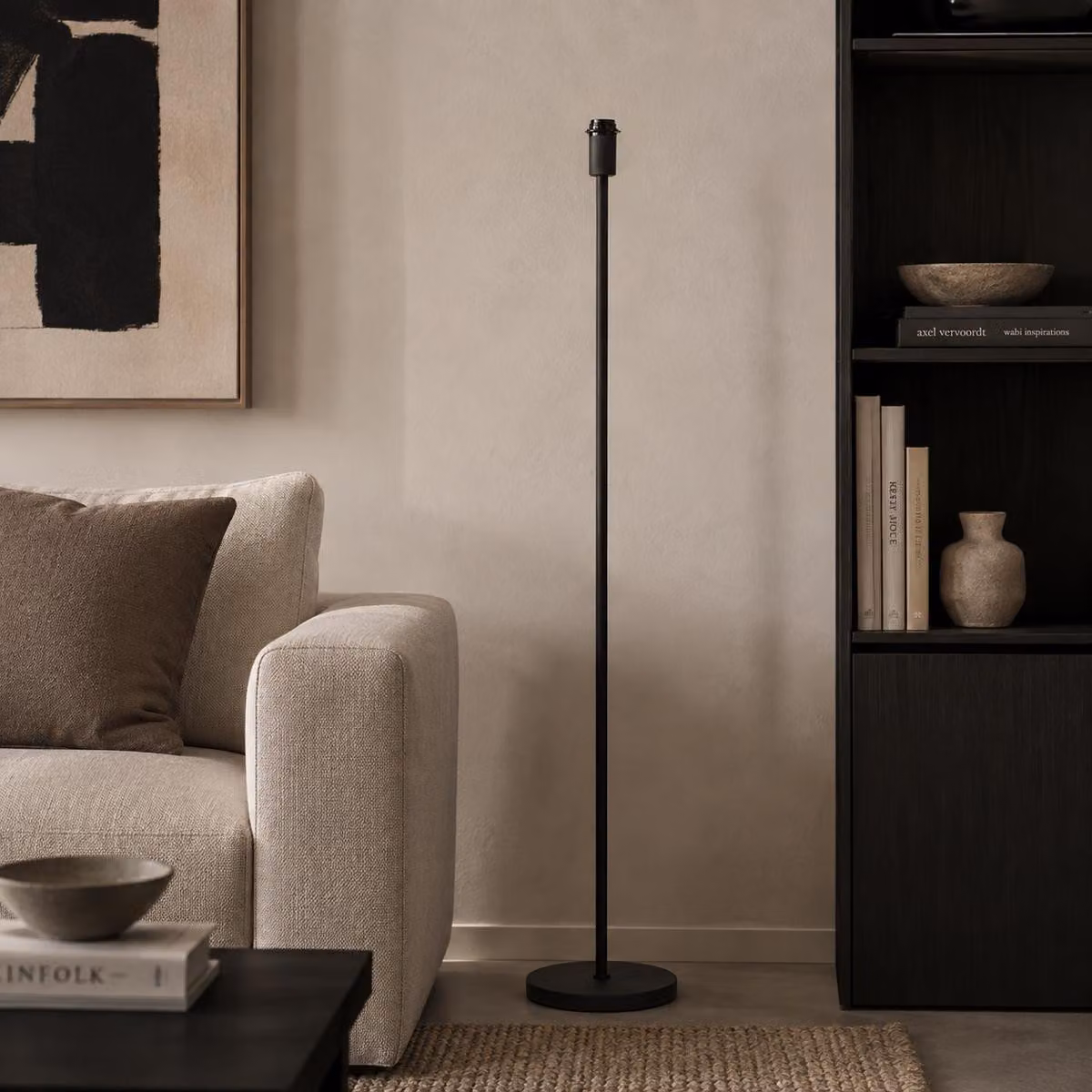Lampada da terra - nero - NOOR - plastica metallo - Ø 25cm - E27 - 3403ZW - Mexlite