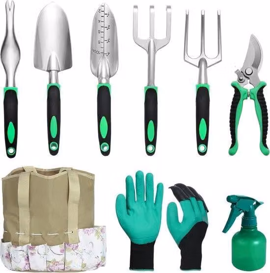 Set di attrezzi da giardino per lavori in vaso e potatura