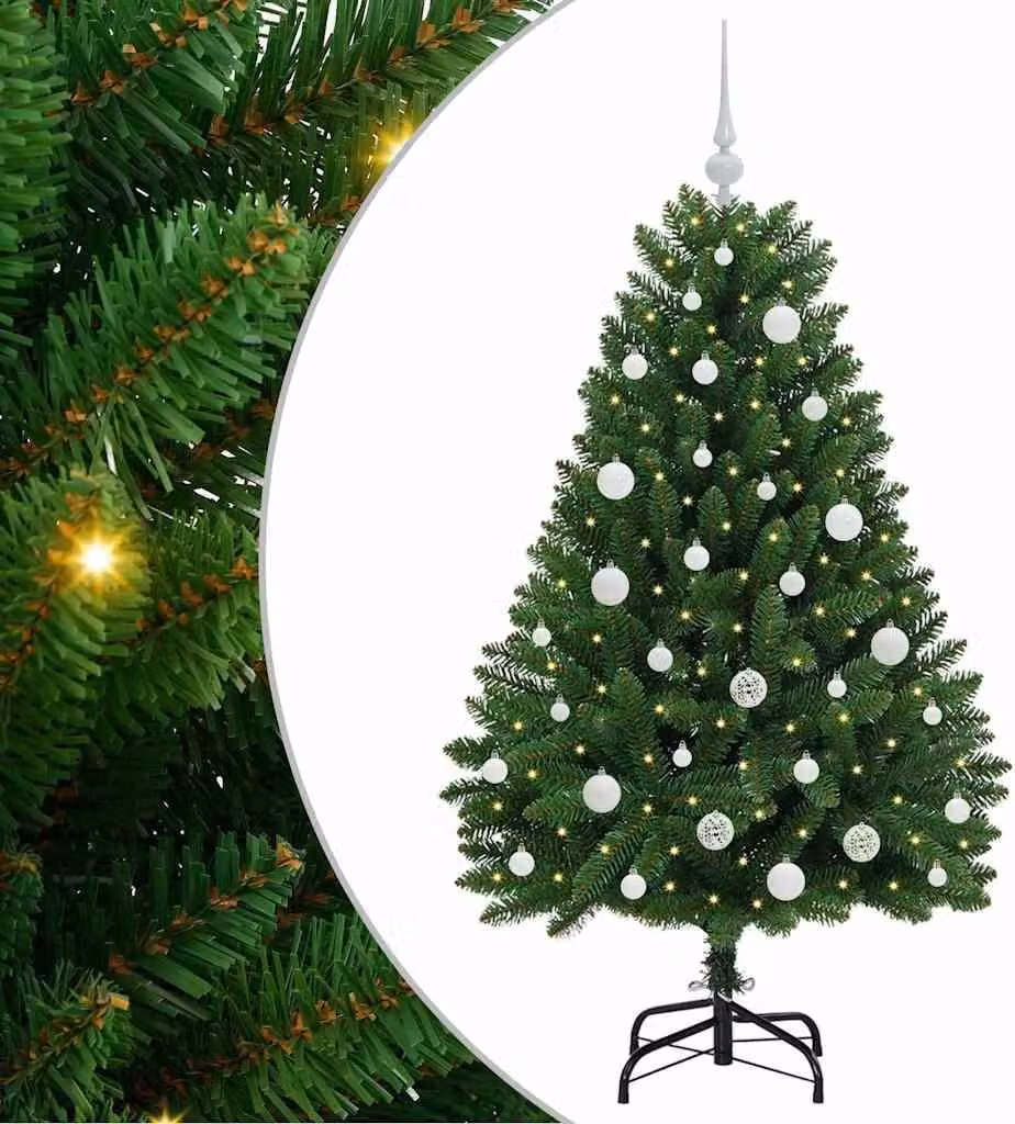Albero di Natale artificiale Verde 150 cm PVC e Metallo
