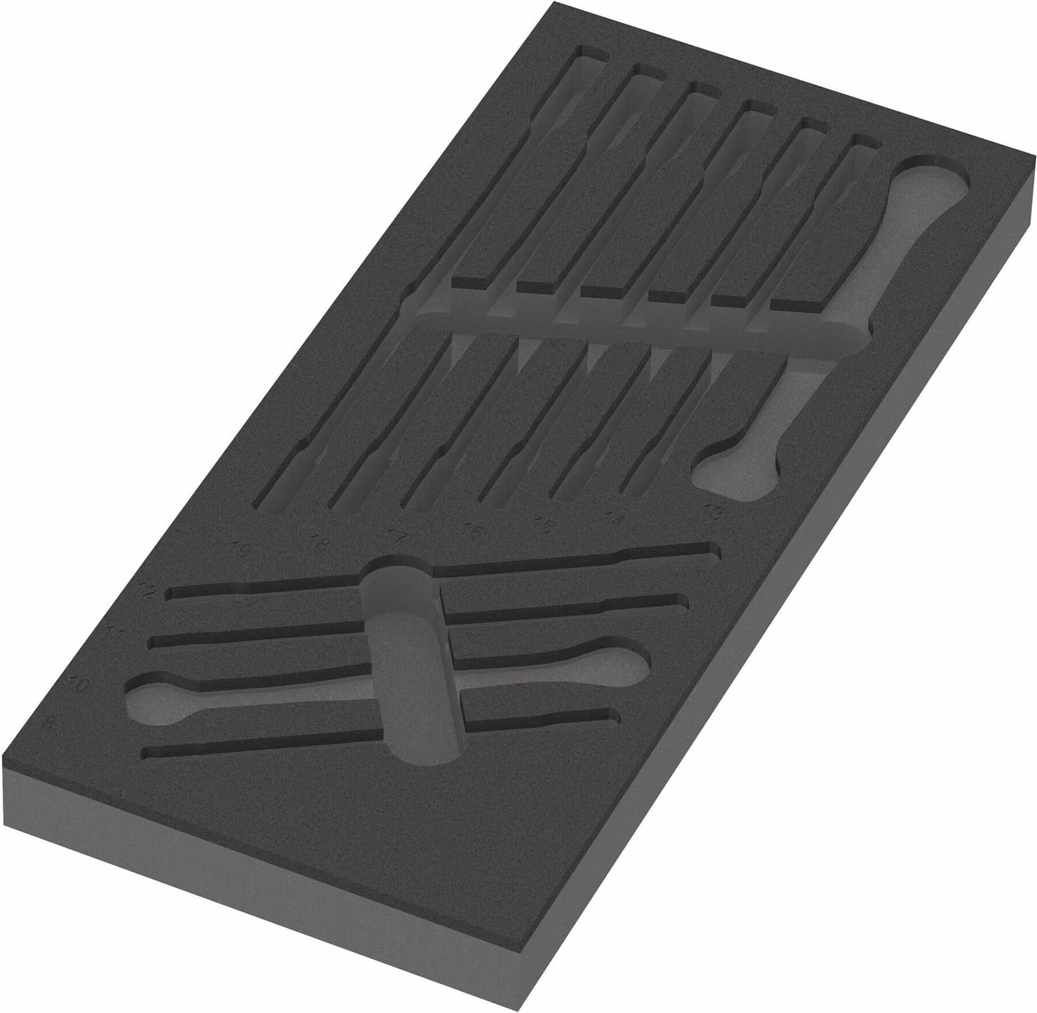 Wera 9830 Inserto in schiuma 6000 Joker Set 1, senza attrezzi, 172 x 30 x 392 mm