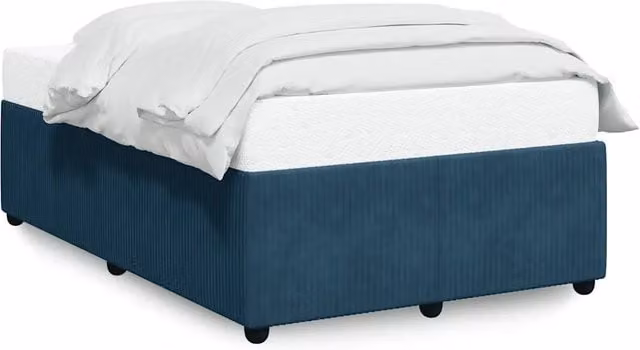 Letto matrimoniale | Letto per adulti | Giroletto Blu 120x190 cm in Velluto