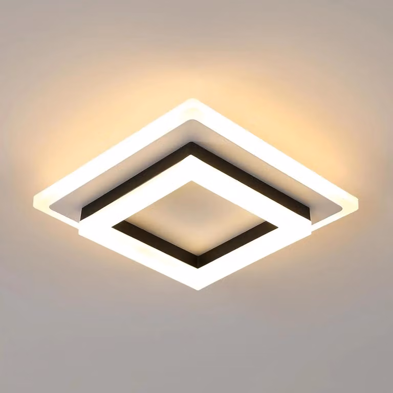 Pannello luminoso a LED - Lampada da soffitto moderna - 24 W - Luce calda 3000 K - Non dimmerabile - Montaggio a soffitto - Adatta per ambienti da 5 a 10 m² - Classe di efficienza energetica E