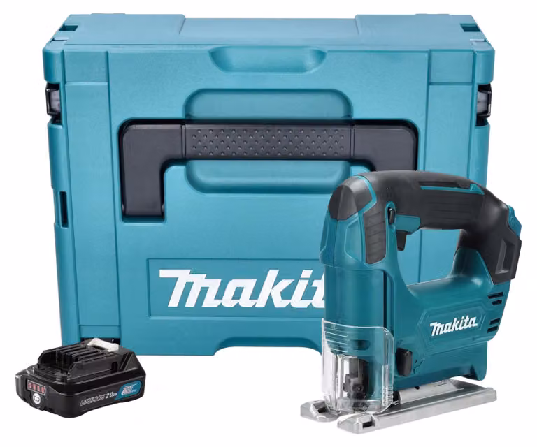 Makita JV 101 DA1J Seghetto alternativo a batteria 12 V max. 65 mm + 1x batteria ricaricabile 2.0 Ah + Makpac - senza caricabatterie