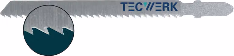 Foglia dentata Lunghezza totale 100 mm Passo dei denti 2,5 mm Spessore 1,45 mm HCS