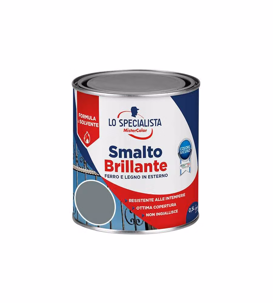 Lo Specialisa Smalto Brillante a Solvente 0,5 l Grigio Perla
