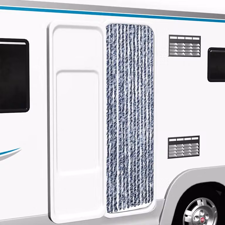 Zanzariera vidaXL in ciniglia blu, bianco e argento L: 56 cm x H: 185 cm
