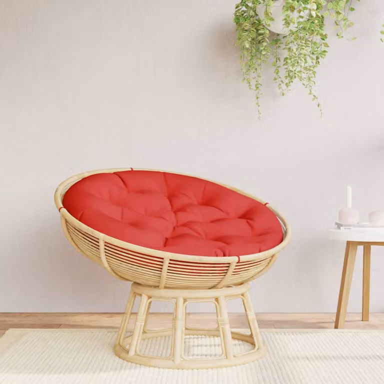 vidaXL Cuscino Rotondo Rosso in Tessuto Oxford Idrorepellente e Traspirante Ø 100 x 11 cm