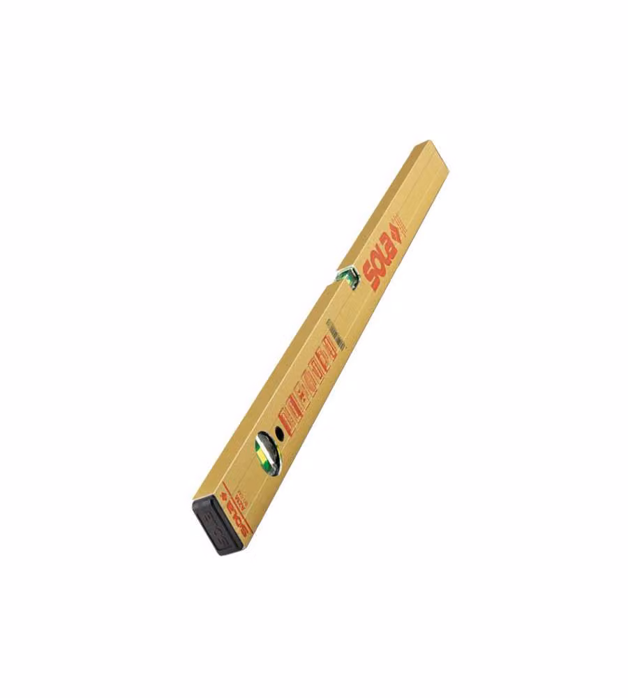 Livello a bolla Sola in alluminio anodizzato oro magnetico, Lunghezza: 50 cm