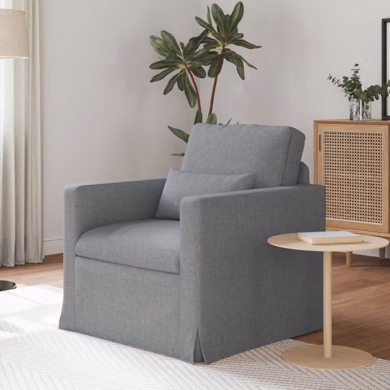 Divano vidaXL Grigio in tessuto con design minimalista L: 78 cm, P: 78 cm, H: 80 cm