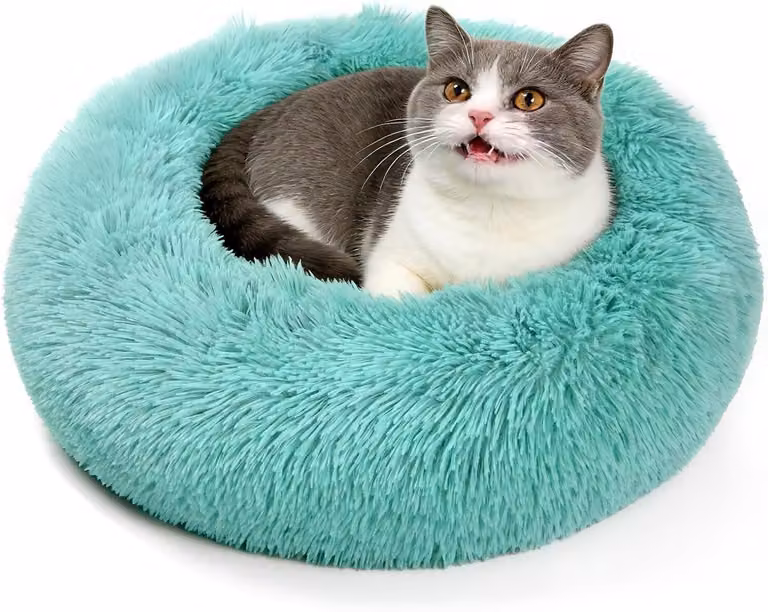 Cuccia rotonda per cani, lavabile, diametro 50 cm, antiscivolo, adatta a cani di piccola taglia e gatti