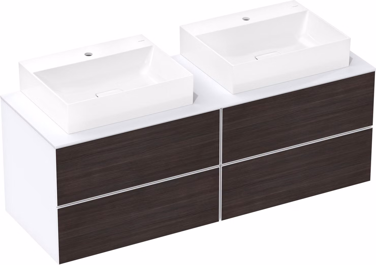 hansgrohe Xevolos E Console, 2 découpes, 1570x550mm, pour vasque à poser, 54211700, 54211700