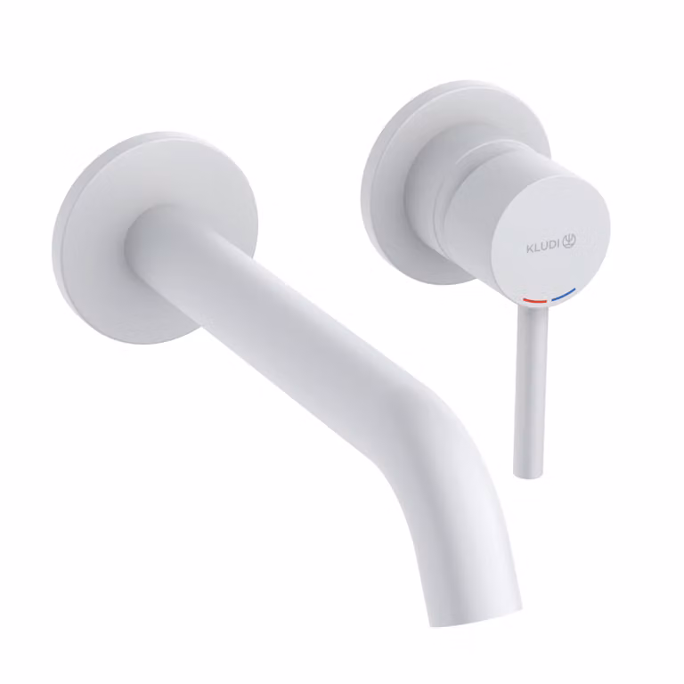 KLUDI BOZZ Mitigeur monocommandé mural encastré pour lavabo à deux trous, saillie 230mm, 382455376, 382455376