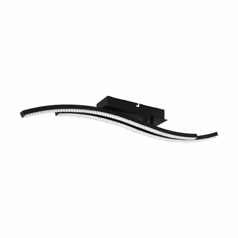 Eglo 99801 LEJIAS Plafoniera LED 21,5W 780x80mm nero trasparente bianco caldo