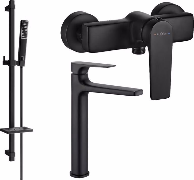 Mexen Lynx DQ72 set doccia, nero - 745914DQ72-70