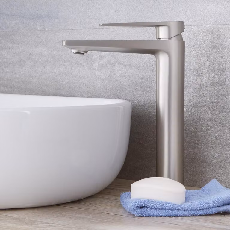 Rubinetto Lavabo Alto Monoforo – Nichel Spazzolato – Harting