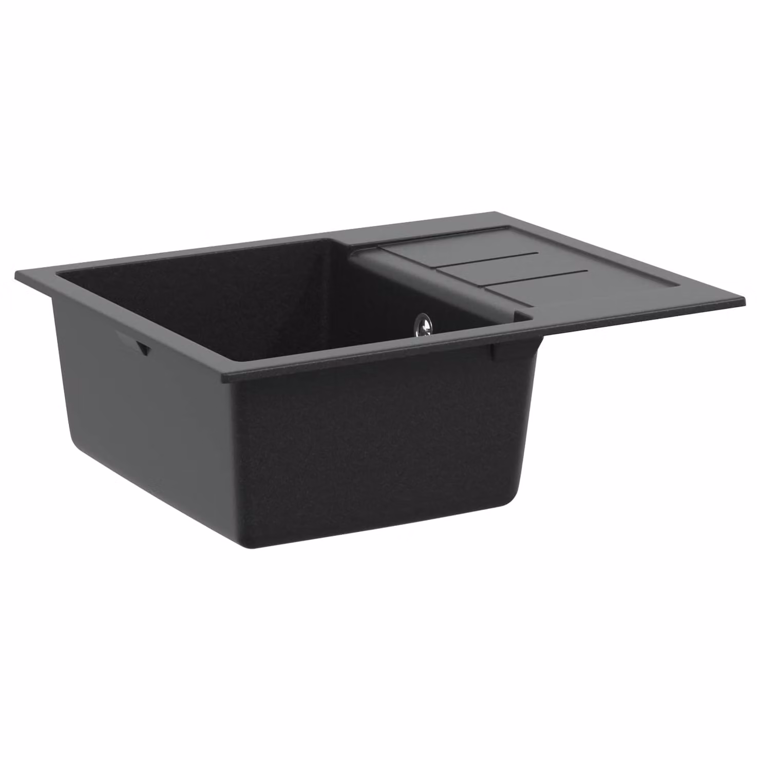 Lavello vidaXL Nero in Quarzo e Resina L: 62 cm, P: 50 cm – 1