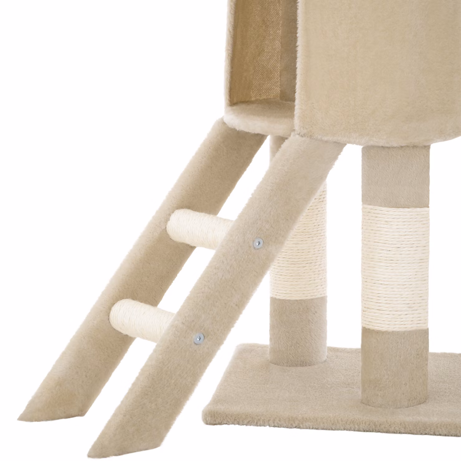 Albero tiragraffi Dominik TecTake GmbH beige con giochi integrati e corda in sisal