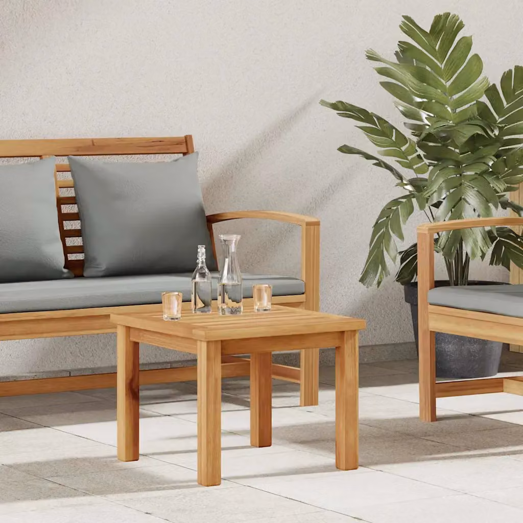 vidaXL Tavolino da salotto quadrato in legno di teak marrone L 45 x P 45 x H 36 cm