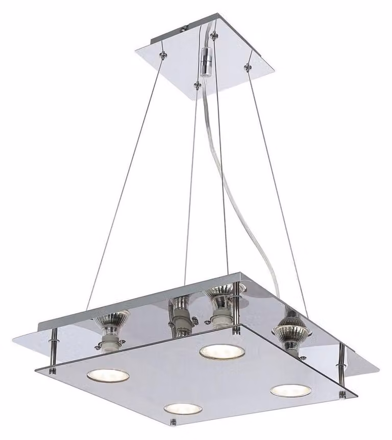 Rabalux 2648 Lampade a sospensione Naomi GU10 4x MAX 15 vetro metallico color fumo