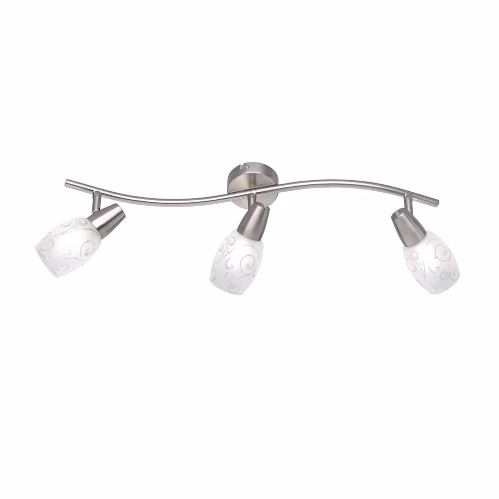 Trio Lighting COLMAR, 3 lampadine, E14, IP20, nichel, trasparente