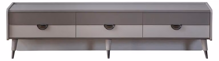 Graues Sideboard Designer Wohnzimmer TV-Ständer RTV Lowboard Möbel