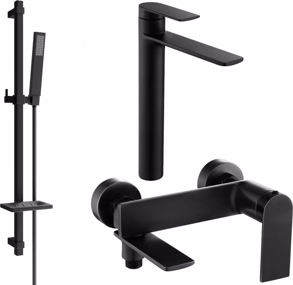 Mexen Zero DQ02 set da bagno, nero - 7113DQ02-70