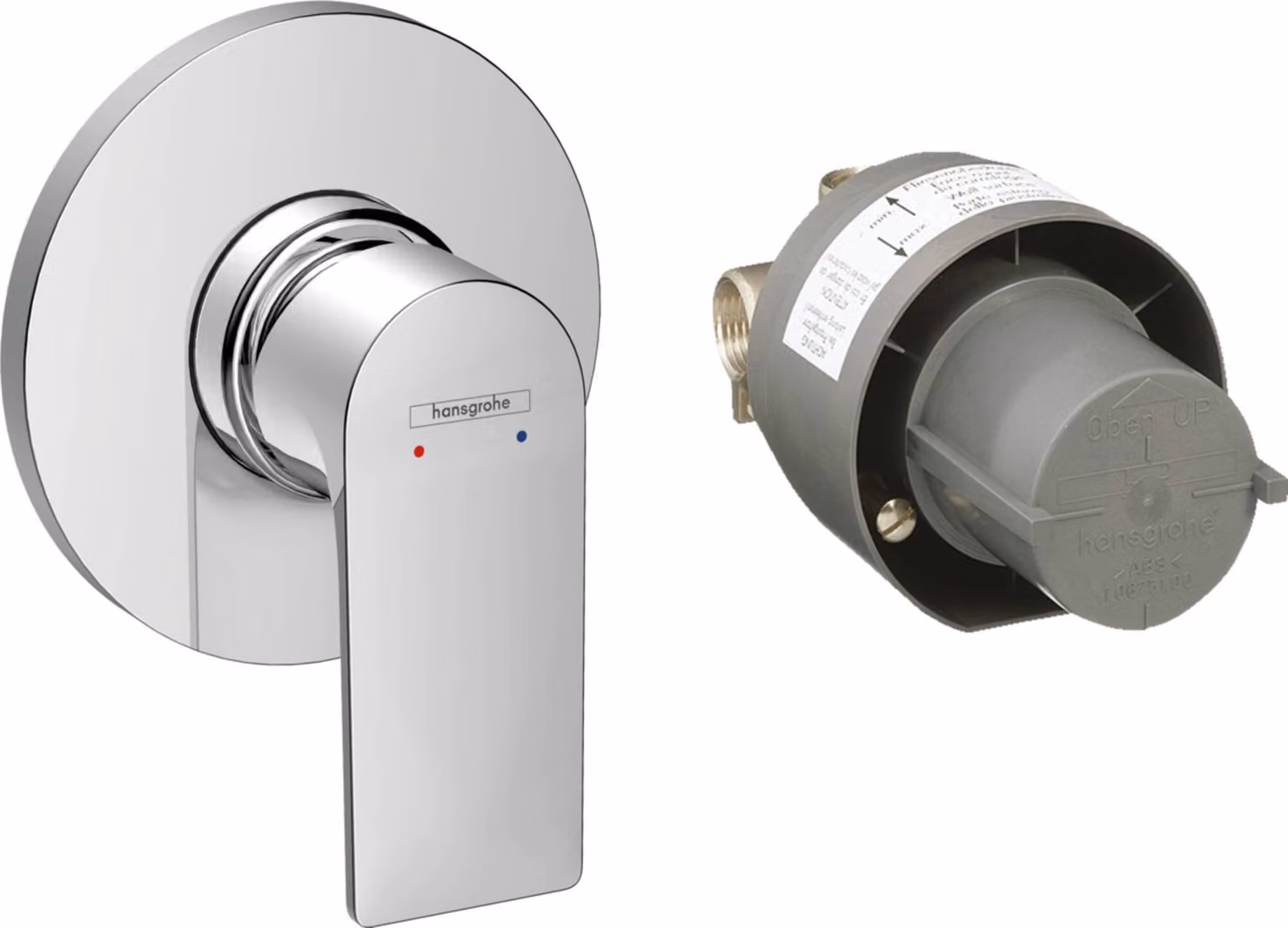 Hansgrohe Rebris E - Miscelatore da incasso per doccia con corpo, cromo 72658000