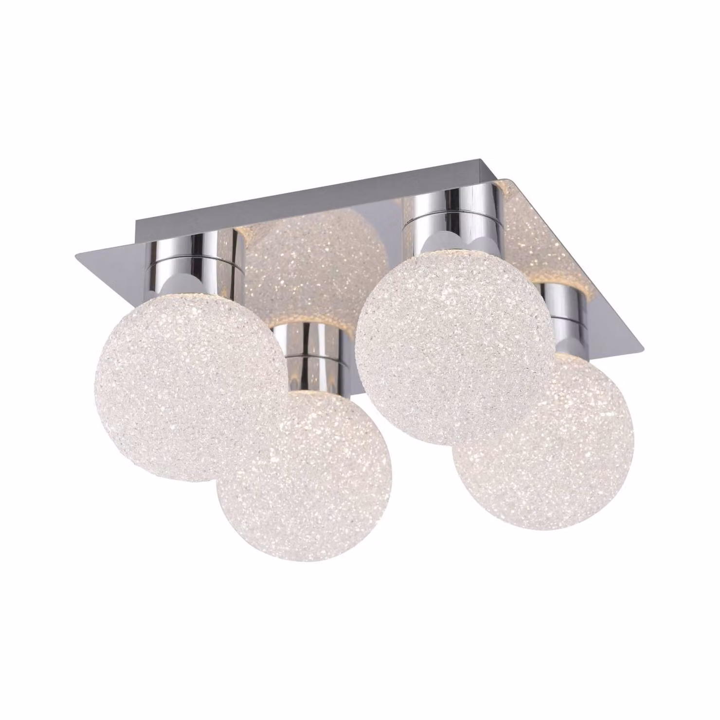 Plafoniera a globo cromato RGB LED con telecomando