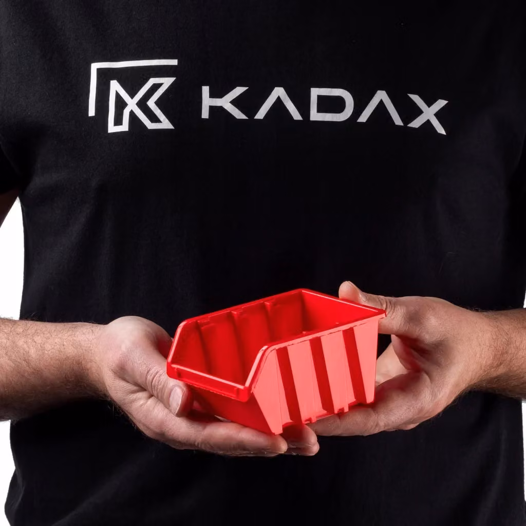 Vassoio organizer in plastica KADAX rosso per officina, L: 11,5 cm, P: 8,0 cm, H: 6,0 cm – 2