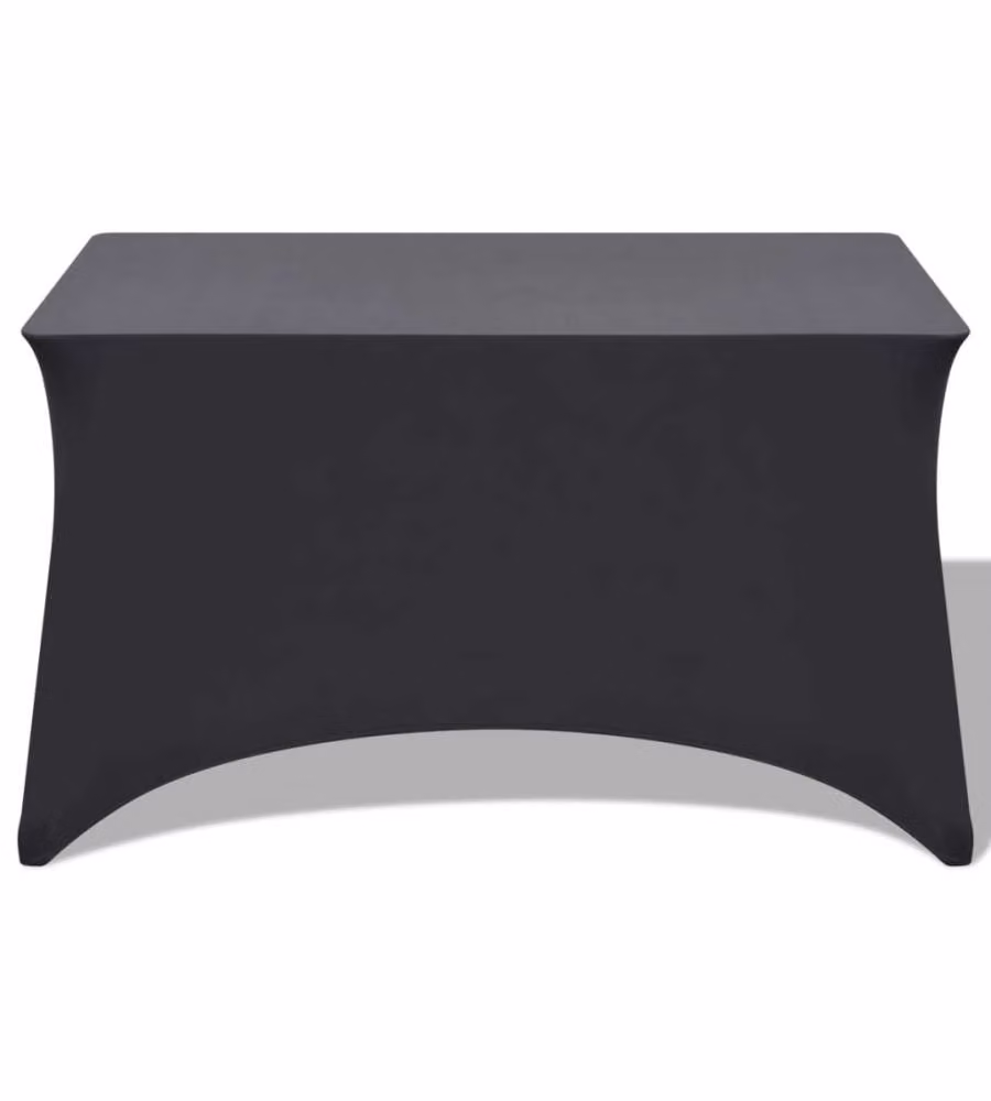 Fodere Elasticizzate per Tavolo 2 pz 243x76x74 cm Antracite