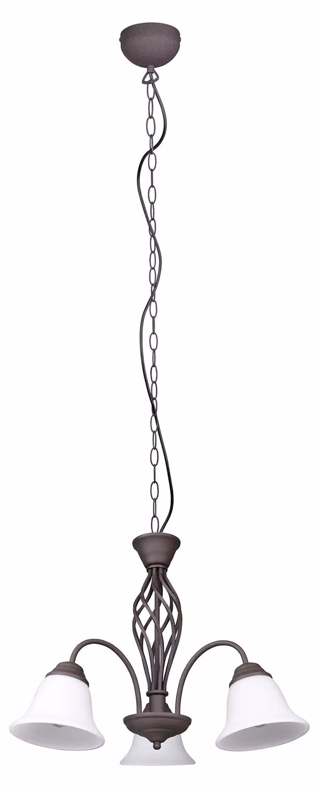 Lampadario RUSTICA 3xE14 40W marrone antico