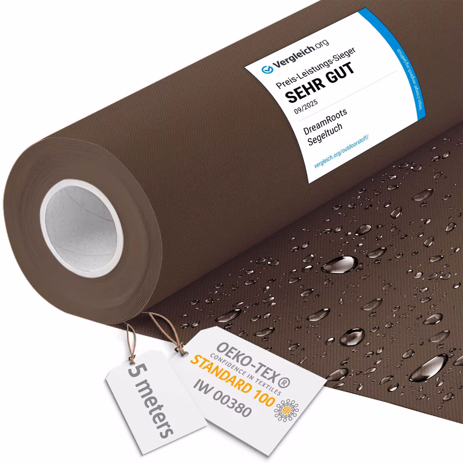 Tessuto per vele impermeabile, larghezza 160 cm, peso 220 g/m², tessuto per mobili da esterno