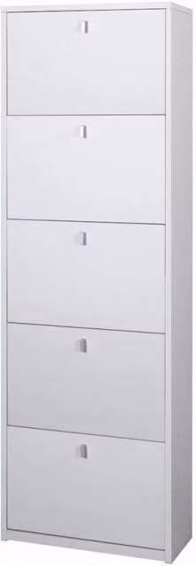 Scarpiera 5 Ante P29 Kit Bianco Fiammato cm 63x29x190h - Sarmog