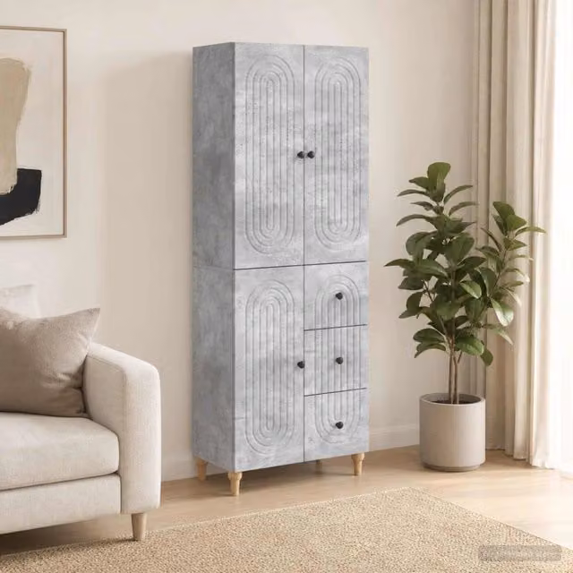 Set di armadi 2 pz Grigio Cemento Legno ingegnerizzato 3416478