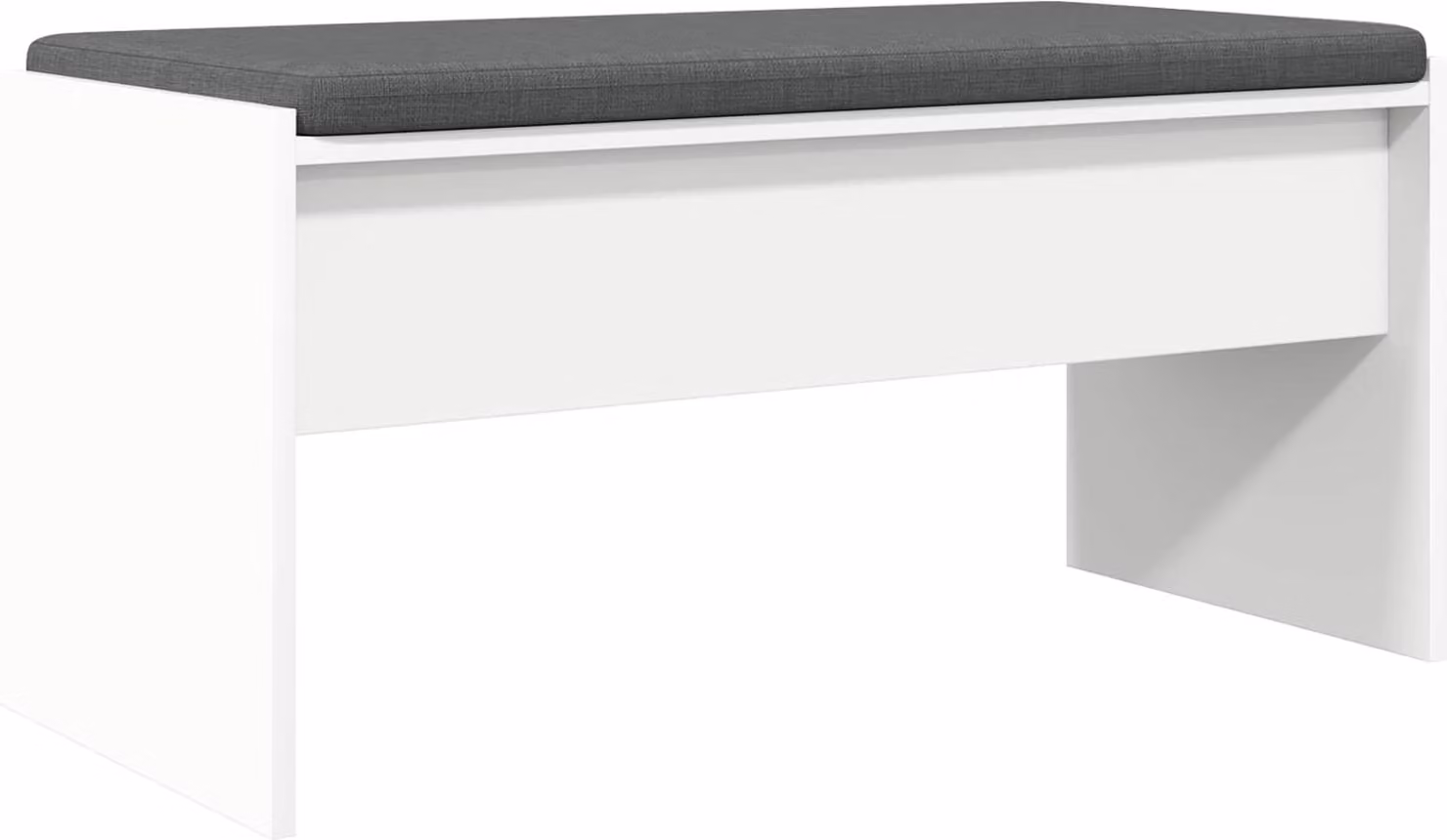Panca per ingresso con cuscino Bianco 80 x 38 x 46 cm
