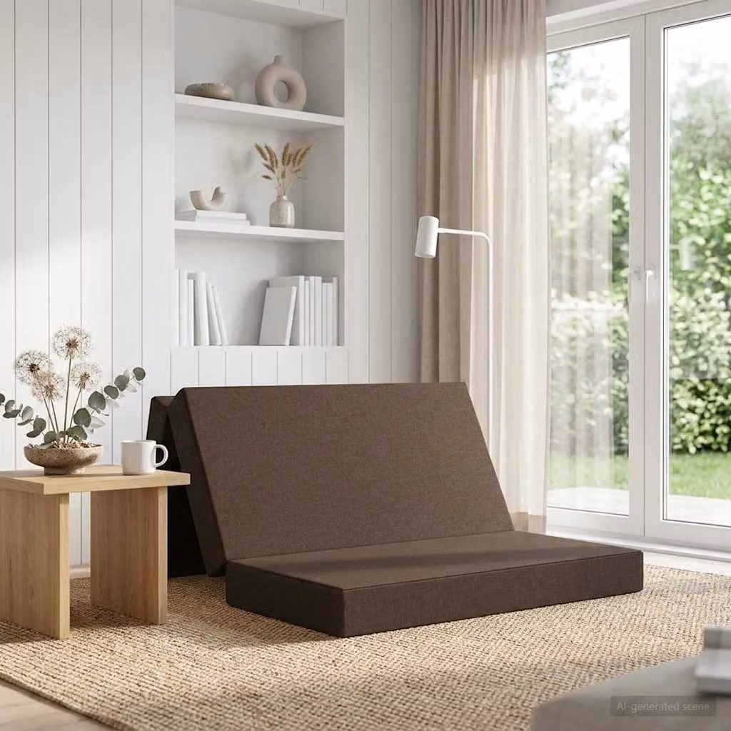 vidaXL Divano Letto Pieghevole Moderno in Tessuto con Imbottitura in Schiuma L: 140 cm, P: 67 cm, H: 45 cm