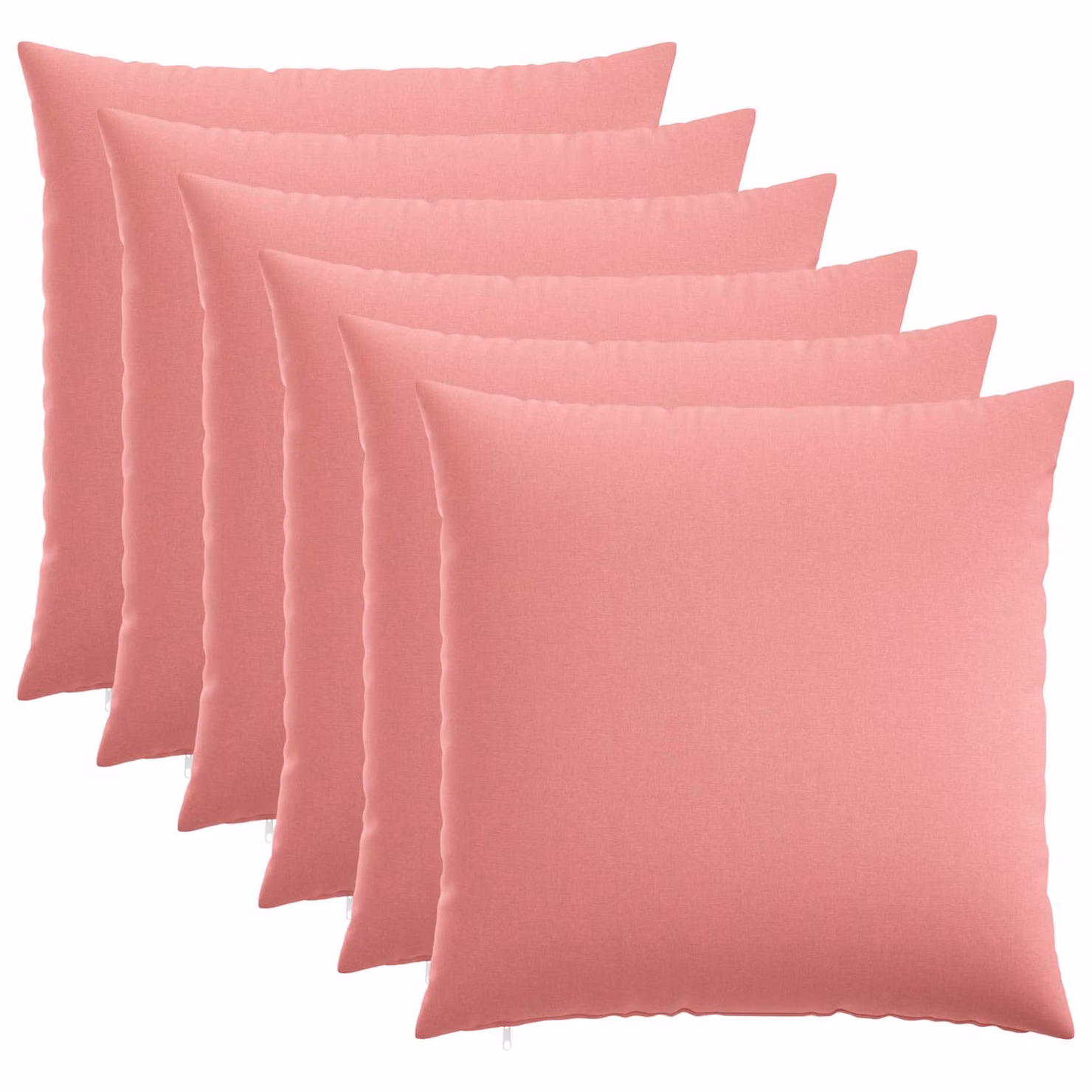 Set di 6 federe vidaXL HEERLEN rosa in tessuto poliestere, L 65 x P 65 cm